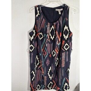 LOVE 21 Womens Size Medium Black Abstract Aztec Print Sleeveless Lined Dress